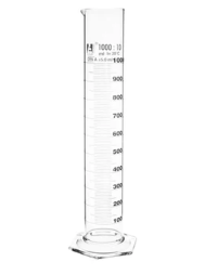 PROBETA GRADUADA VIDRIO 1000ML CLASE "A" BLANCA (EISCO)