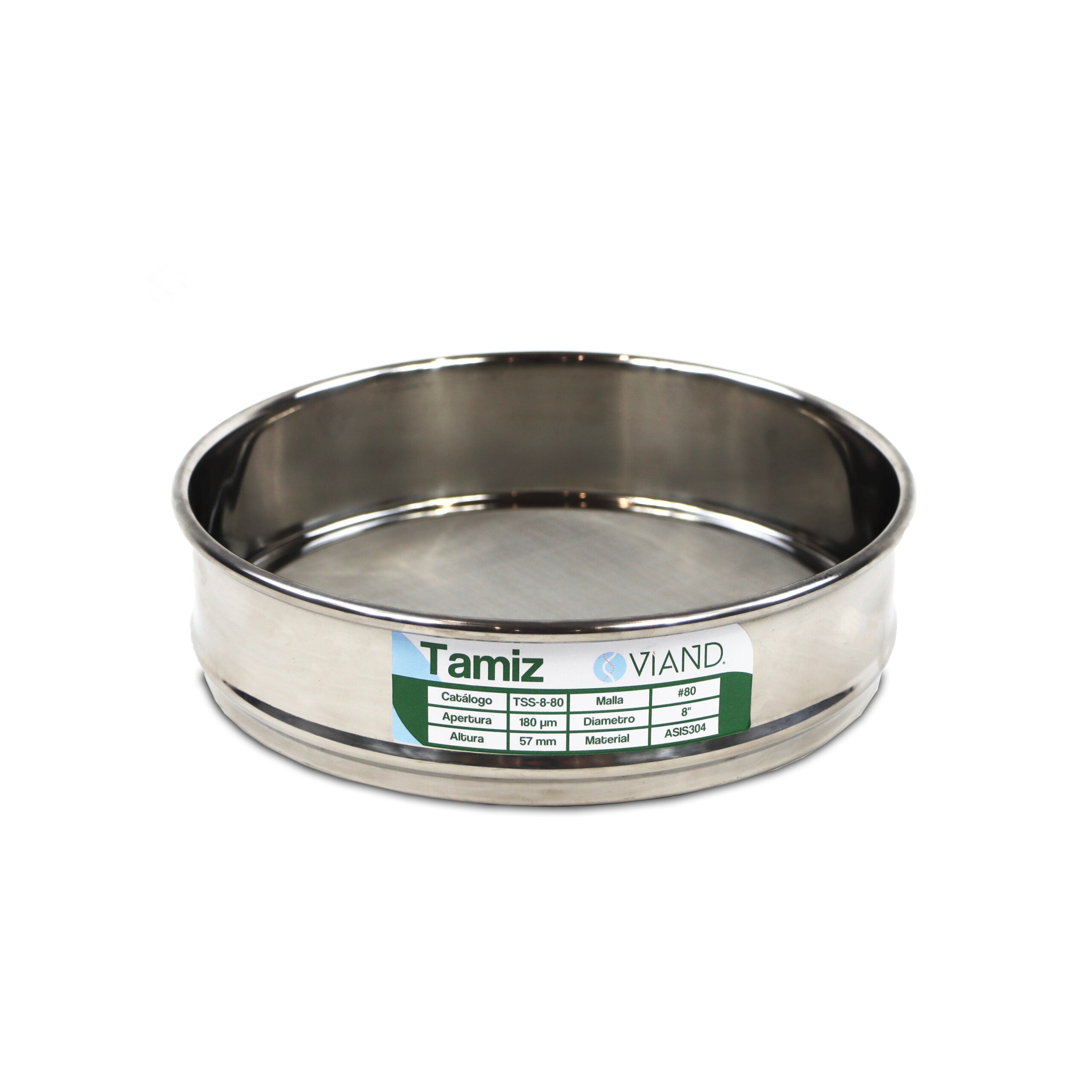 Tamiz De Acero Inoxidable De 8" Malla #80 (180µM) Viand