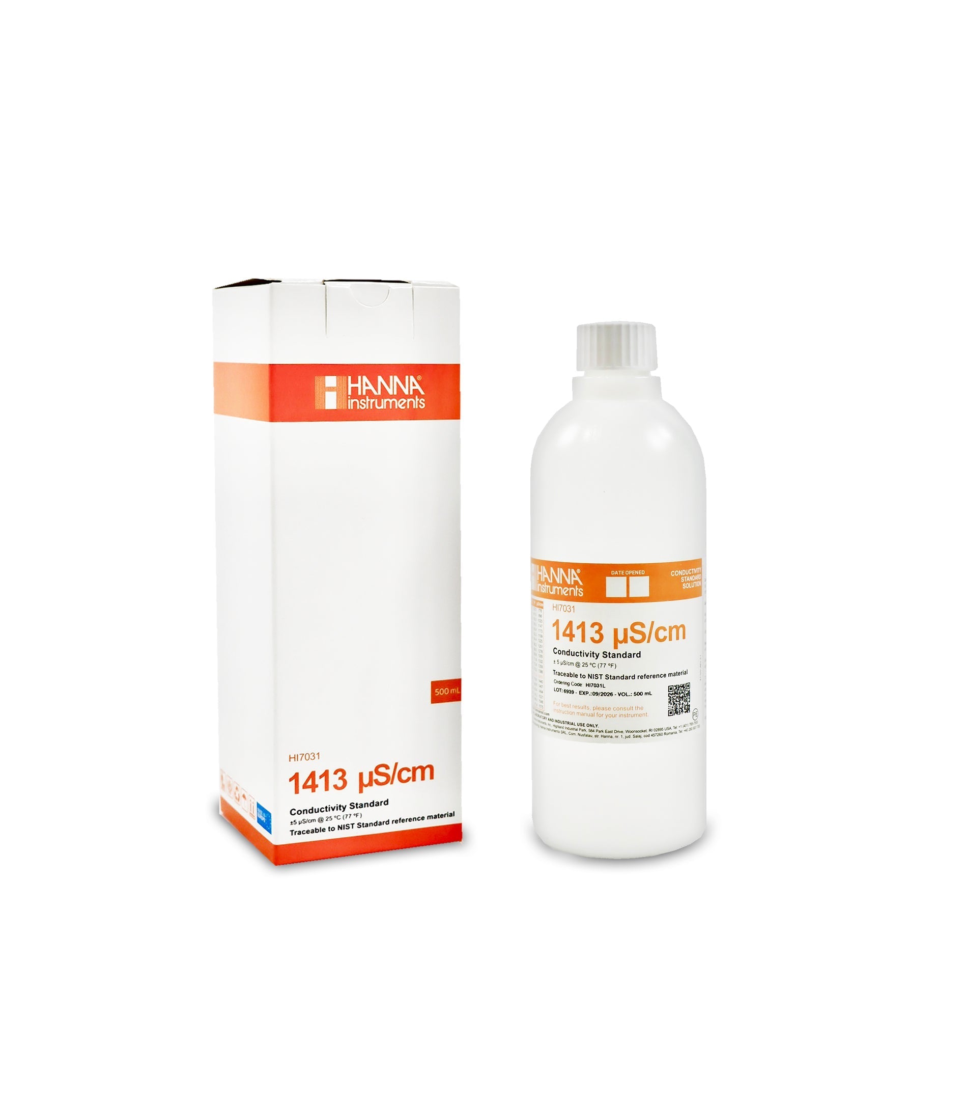 SOLUCION DE CONDUCTIVIDAD 1413µs 500ML   HANNA