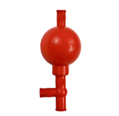 SUCCIONADOR DE PIPETA 3 VIAS ROJO DE SILICON (D&N)
