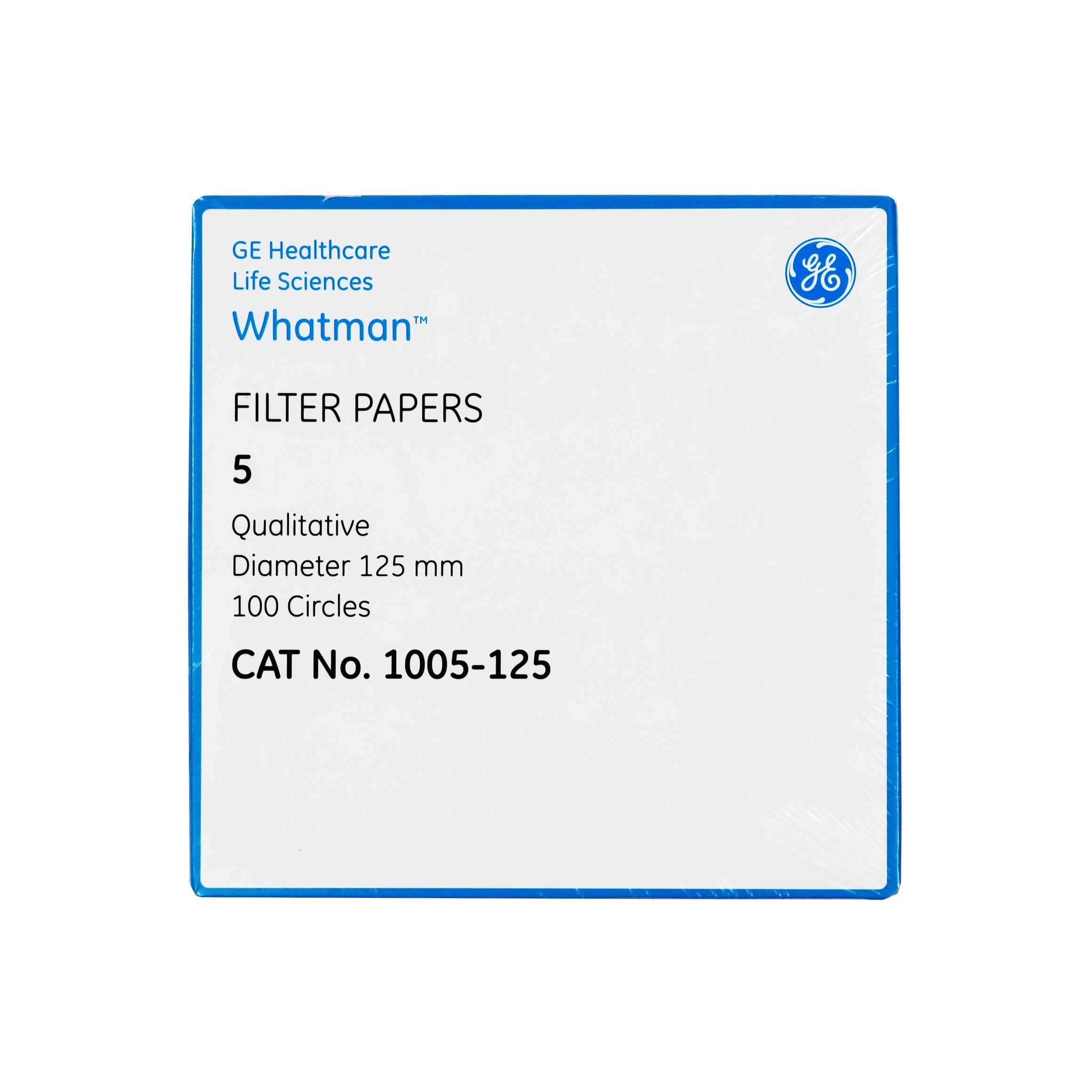 PAPEL FILTRO CUALITATIVO #5 DE 125MM Ø PK/100 WHATMAN